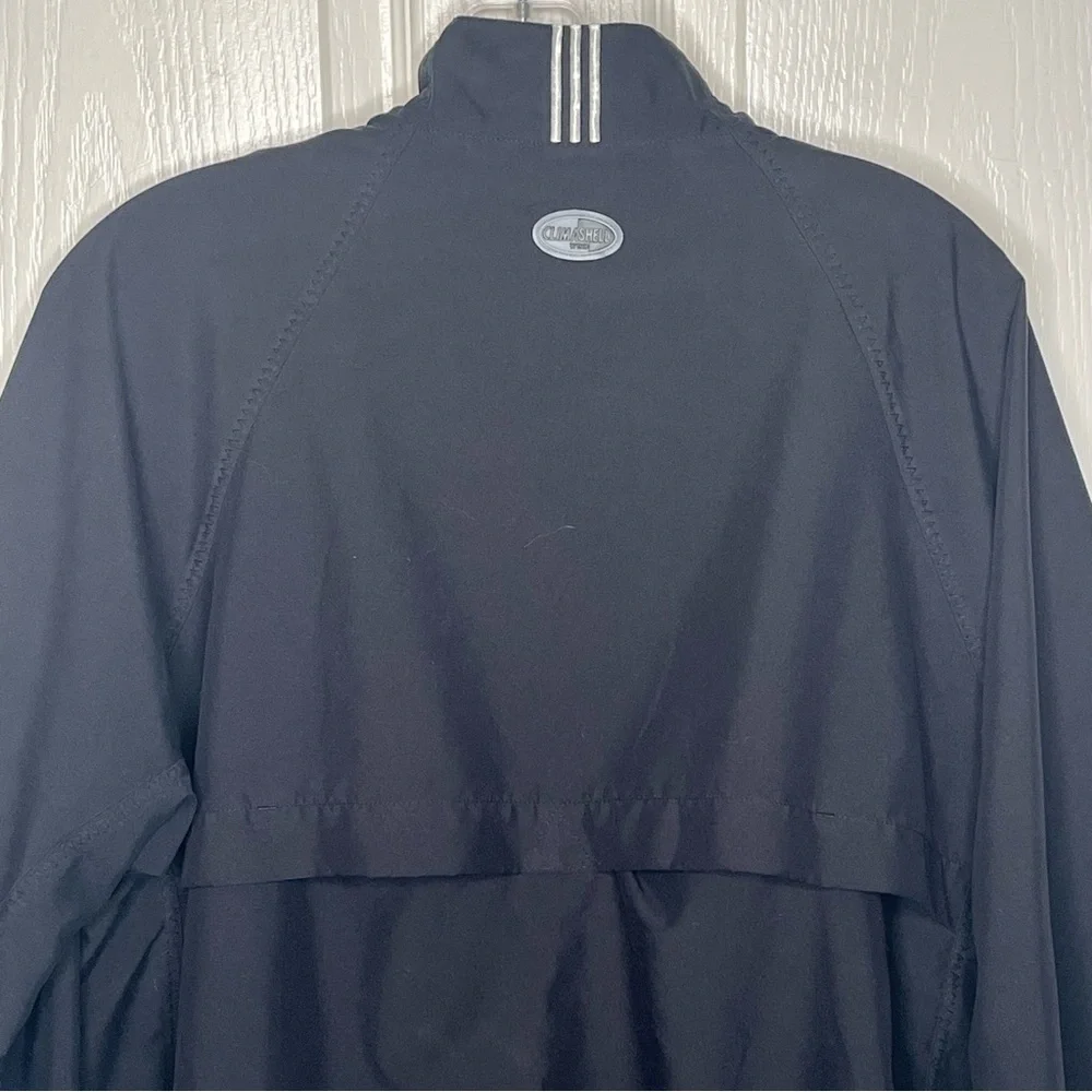 Adidas Black Quarter Zip Pullover ClimaShell Windbreaker Jacket Mens Sz L